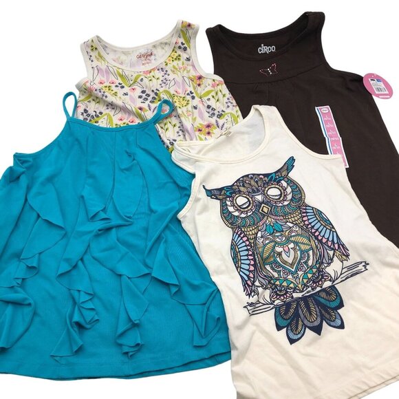 Girls Size L 10-12 Tank Tops BUNDLE Circo Gymboree Cat & Jack Mixed Tunic - Picture 1 of 9